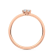 0.25Ct Petite ring with Round Lab Grown Diamond in 14K RoseGold