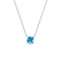 10 Karat White Gold London Blue Topaz Pendant Necklace For Women