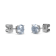 10 Karat White Gold White Sapphire Stud Earrings For Women