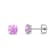 10 Karat White Gold Pink Sapphire Stud Earrings For Women