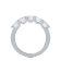 0.75Cttw Emerald Cut five stone Lab-Grown Diamond band set Horizontal in
14K White Gold
