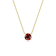 10 Karat Yellow Gold Garnet Pendant Necklace For Women