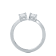 0.33 Ct Emerald Cut Lab-Grown Diamond Two Stone Bypass Ring Set in 14K
White Gold