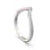 Pink Enamel Chevron Lab Diamond Ring In Sterling Silver