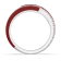 Red Enamel and Lab Diamond Wrap Ring In Sterling Silver