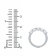 0.75Cttw Emerald Cut five stone Lab-Grown Diamond band set Horizontal in
14K White Gold