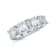 1.00 Ct Emerald Cut seven stone Lab-Grown Diamond band in Emerald Cut
set vertical in 14K White Gold