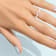 Pink Enamel and Lab Diamond Ring In Sterling Silver