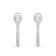 Pink Enamel and Lab Grown Diamonds Hoop Earrings In Sterling Silver