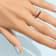 Red Enamel and Lab Diamond Open Ring In Sterling Silver