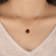 10 Karat Yellow Gold Garnet Pendant Necklace For Women