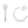 Pink Enamel and Lab Grown Diamonds Hoop Earrings In Sterling Silver