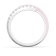 Pink Enamel and Lab Diamond Open Ring In Sterling Silver
