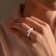 Pink Enamel and Lab Diamond Open Ring In Sterling Silver