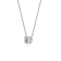 10 Karat White Gold White Sapphire Pendant Necklace For Women