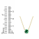 10 Karat Yellow Gold Emerald Pendant Necklace For Women