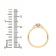 0.30Ct Petite Kite Cushion Shaped Ring with Baguettes on side Lab Grown
Diamond in 14K gold