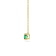10 Karat Yellow Gold Emerald Pendant Necklace For Women