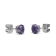 10 Karat White Gold Alexandrite Stud Earrings For Women