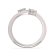 Pink Enamel and Lab Diamond Open Ring In Sterling Silver