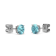 10 Karat White Gold Aquamarine Stud Earrings For Women