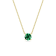 10 Karat Yellow Gold Emerald Pendant Necklace For Women
