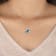 10 Karat White Gold Aquamarine Pendant Necklace For Women