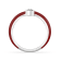 Red Enamel and Lab Diamond Ring In Sterling Silver