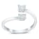 0.90 Ct Two Stone Emerald Cut Sideways Bypass Ring in 14K White Gold.