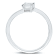 0.50 Ct Two Stone Emerald Cut Sideways Bypass Ring in 14K White Gold.