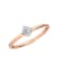0.25Ct Petite ring with Round Lab Grown Diamond in 14K RoseGold