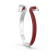 Red Enamel and Lab Diamond Ring In Sterling Silver