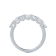 1.00 Ct Emerald Cut seven stone Lab-Grown Diamond band in Emerald Cut
set vertical in 14K White Gold