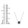 10 Karat White Gold Alexandrite Pendant Necklace For Women
