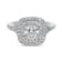 1.25Ct Double halo Bridal Round cut ring with Round side stones Lab
Grown Diamond in 14K gold.