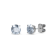 10 Karat White Gold White Sapphire Stud Earrings For Women