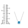 10 Karat White Gold London Blue Topaz Pendant Necklace For Women
