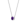 10 Karat White Gold Amethyst Pendant Necklace For Women