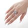 Beverley K 18K White Gold 0.35ctw Diamond and 0.76ctw Sapphire Ring set
with a 1.15ct Opal Center