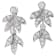 Beverley K 18K White Gold Floral Post Earrings with 0.30 ctw Diamonds