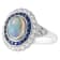 Beverley K 18K White Gold 0.35ctw Diamond and 0.76ctw Sapphire Ring set
with a 1.15ct Opal Center