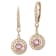 Beverley K 14K Yellow Gold Pink Tourmaline 0.79ctw and Diamond 0.32ctw Earrings