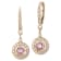 Beverley K 14K Yellow Gold Pink Tourmaline 0.79ctw and Diamond 0.32ctw Earrings