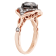 Beverley K 14K Rose gold 0.40ctw Diamond and 2.40ctw Black Diamond Ring