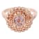 Beverley K 14K Rose Gold Diamond 0.13ctw and Morganite 0.60ctw Ring