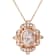Beverley K 14K Rose Gold 1.21ctw Morganite and 0.18ctw Diamond Pendant
