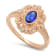 Beverley K 14K Rose Gold Diamond 0.15ctw and Tanzanite 0.54ctw Ring