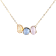 Beverley K 14K Yellow Gold multi colored pendant. 18" chain with a
jump ring at 16"
