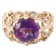Beverley K 14K Yellow Gold 0.08ctw Diamond and 4.41ctw Amethyst Ring