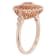 Beverley K 14K Rose Gold Diamond 0.13ctw and Morganite 0.60ctw Ring